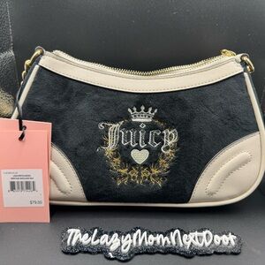 Juicy Couture Black and Cream Shoulder Bag